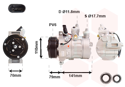 Van Wezel Airco compressor 3001K710