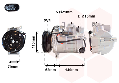 Van Wezel Airco compressor 3001K717