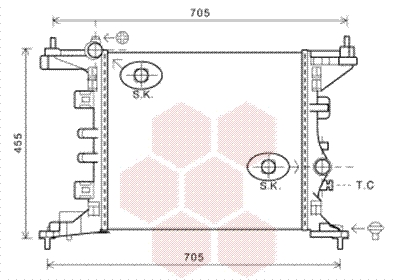 Van Wezel Radiateur 37002568