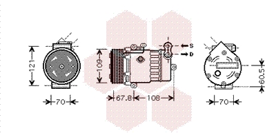 Van Wezel Airco compressor 3700K377