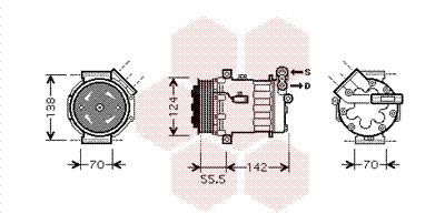 Van Wezel Airco compressor 3700K447