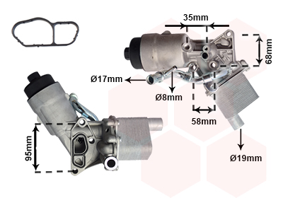 Van Wezel Oliekoeler motorolie 37013718