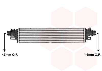 Van Wezel Intercooler, inlaatluchtkoeler 37014719