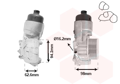 Van Wezel Oliekoeler motorolie 40013700