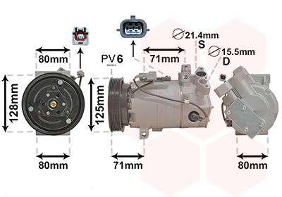 Van Wezel Airco compressor 4300K636