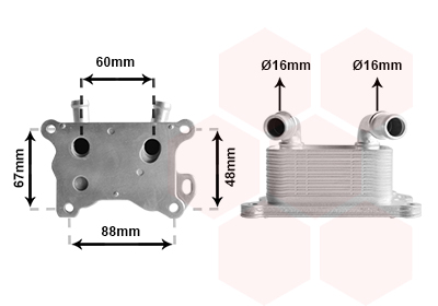 Van Wezel Oliekoeler motorolie 43013702