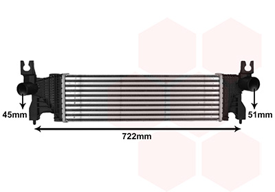 Van Wezel Intercooler, inlaatluchtkoeler 52014706