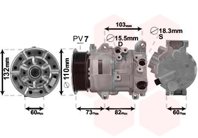 Van Wezel Airco compressor 5300K685