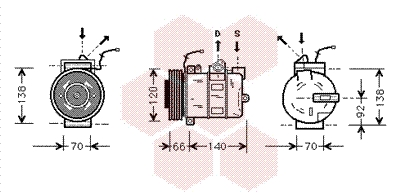 Van Wezel Airco compressor 7400K040