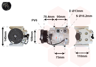 Van Wezel Airco compressor 7700K034