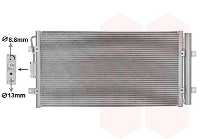 Van Wezel Condensor, airconditioning 82015722