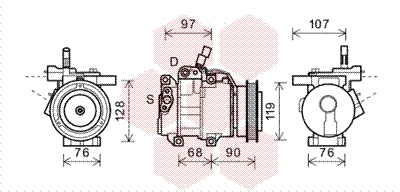 Van Wezel Airco compressor 8300K161