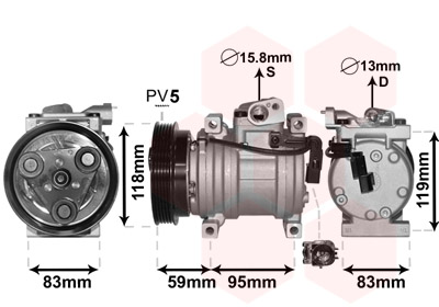 Van Wezel Airco compressor 8300K200