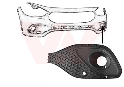 Van Wezel Ventilatiegrille, bumper 2960597