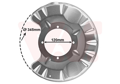 Van Wezel Dekplaat, remschijf 3069373