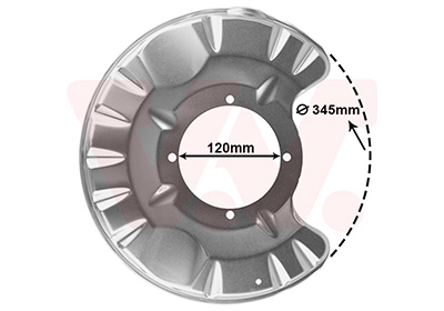 Van Wezel Dekplaat, remschijf 3069374