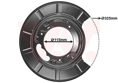 Van Wezel Dekplaat, remschijf 3080374