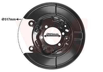 Van Wezel Dekplaat, remschijf 3388373