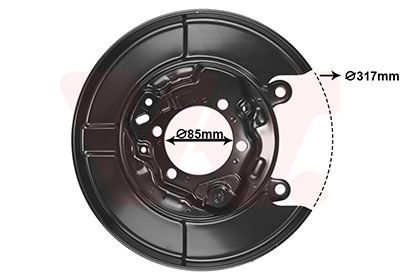 Van Wezel Dekplaat, remschijf 3388374