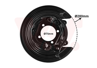 Van Wezel Dekplaat, remschijf 5393378