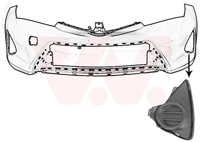 Van Wezel Ventilatiegrille, bumper 5407593