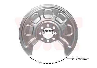 Van Wezel Dekplaat, remschijf 5867375