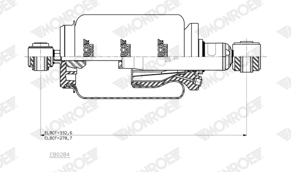 Monroe Schokdemper cabine ophanging CB0284