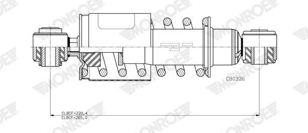 Monroe Demper, cabine-ophanging CB0326