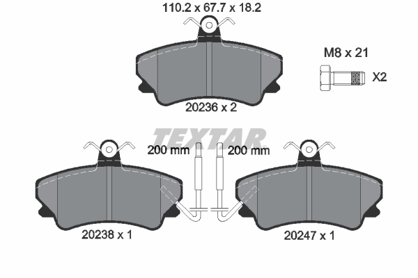 Textar Remblokset 2023602