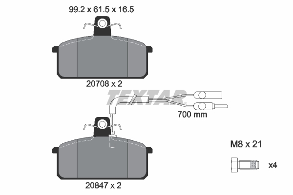 Textar Remblokset 2070804