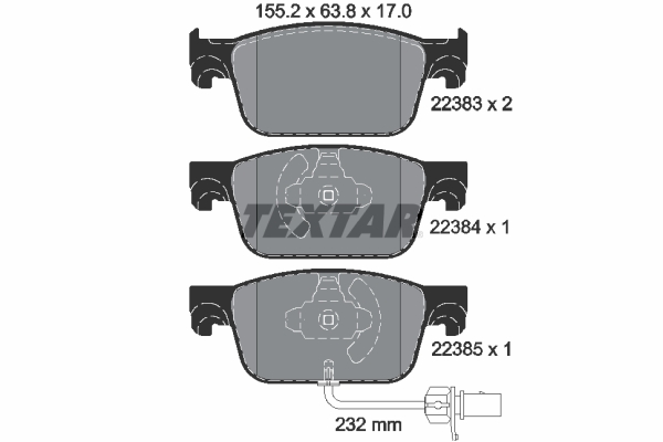 Textar Remblokset 2238301