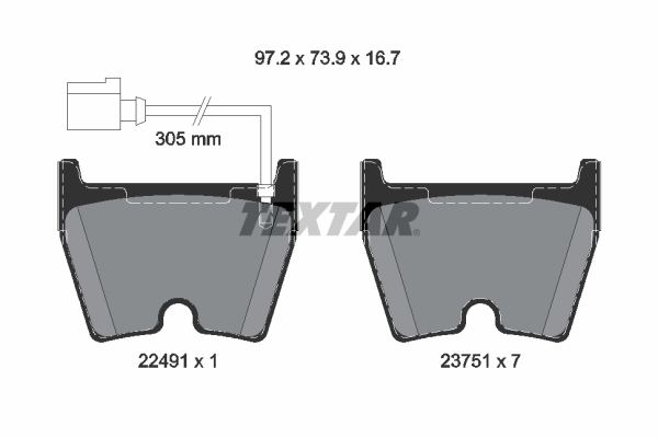 Textar Remblokset 2249101