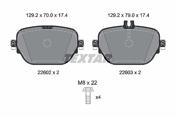 Textar Remblokset 2260203