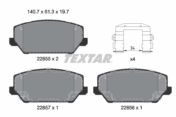 Textar Remblokset 2285501