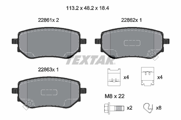 Textar Remblokset 2286101