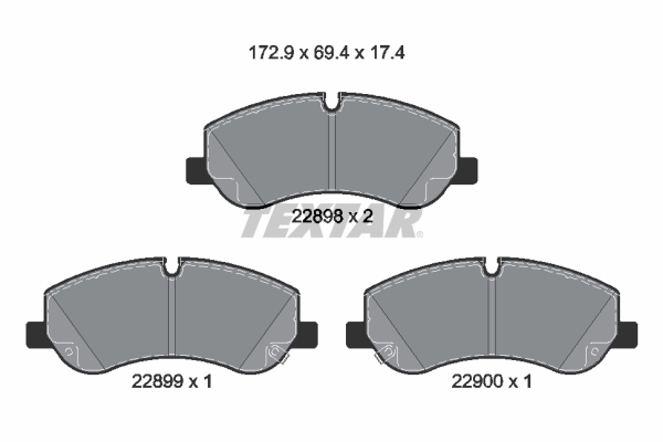 Textar Remblokkenset, schijfrem 2289801