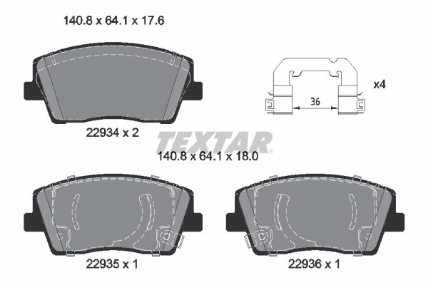 Textar Remblokset 2293401