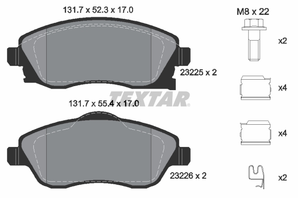 Textar Remblokset 2322501