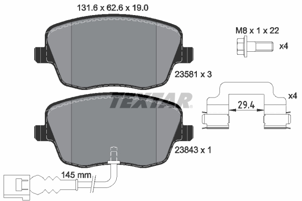 Textar Remblokset 2358102