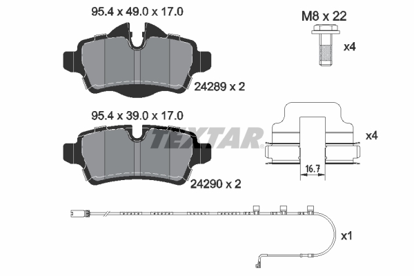 Textar Remblokset 2428904