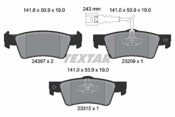 Textar Remblokset 2436704