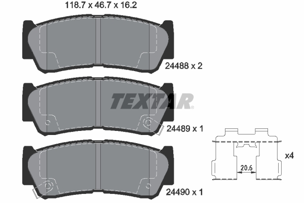 Textar Remblokset 2448801