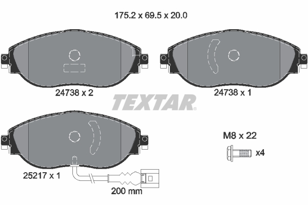 Textar Remblokset 2473801