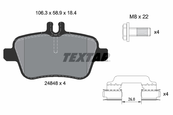 Textar Remblokset 2484805