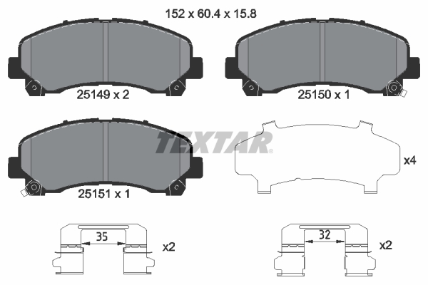 Textar Remblokset 2514901