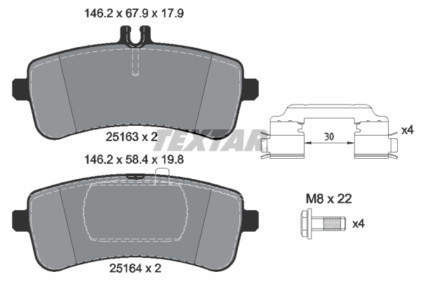 Textar Remblokset 2516301