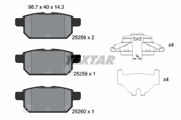 Textar Remblokset 2525801