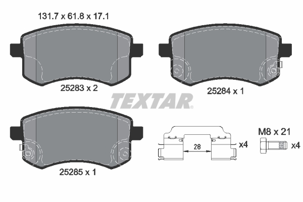 Textar Remblokset 2528301