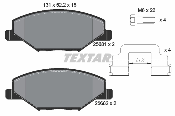 Textar Remblokset 2568101