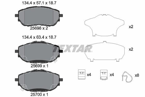 Textar Remblokset 2569801